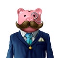 Piggy Bank Businessman