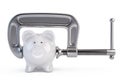 Piggy bank and clamp tool