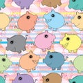 Piggy Bank Colorful Field Seamless Pattern_eps