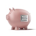 Piggy bank with combination lock Royalty Free Stock Photo