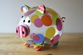 a piggy bank design that goes beyond the traditional and embraces a whimsical and playful aesthetic Royalty Free Stock Photo