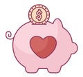 piggy bank design Royalty Free Stock Photo