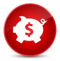 Piggy bank dollar sign icon elegant red round button Royalty Free Stock Photo
