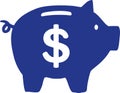 Piggy Bank with dollar sign Royalty Free Stock Photo