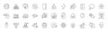 Piggy bank, Energy and Incubator line icons. For web app, printing. Line icons. Vector