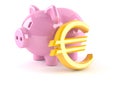 Piggy bank with euro currency symbol Royalty Free Stock Photo