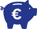 Piggy Bank with euro sign