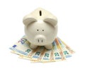 Piggy Bank Euros Royalty Free Stock Photo