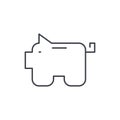 Piggy bank, finance, money save thin line icon. Linear vector symbol Royalty Free Stock Photo