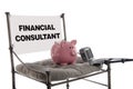 Piggy bank financial consultant