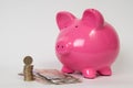 Piggy bank with GBP Royalty Free Stock Photo