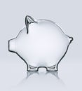 Piggy bank in glass Royalty Free Stock Photo