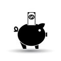 Piggy Bank Icon Royalty Free Stock Photo