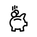 Piggy Bank icon or logo isolated sign symbol vector illustration Royalty Free Stock Photo