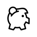 Piggy Bank icon or logo isolated sign symbol vector illustration Royalty Free Stock Photo