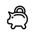 Piggy Bank icon or logo isolated sign symbol vector illustration Royalty Free Stock Photo