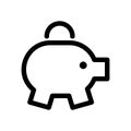Piggy Bank icon or logo isolated sign symbol vector illustration Royalty Free Stock Photo