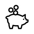 Piggy Bank icon or logo isolated sign symbol vector illustration Royalty Free Stock Photo