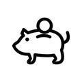 Piggy Bank icon or logo isolated sign symbol vector illustration Royalty Free Stock Photo