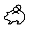 Piggy Bank icon or logo isolated sign symbol vector illustration Royalty Free Stock Photo