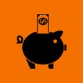 Piggy Bank Icon Royalty Free Stock Photo