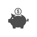 Piggy bank icon Royalty Free Stock Photo