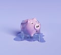 Piggy bank inside an ice cube Royalty Free Stock Photo