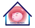 Piggy bank isolated Royalty Free Stock Photo