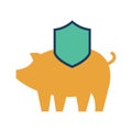 Piggy bank Isolated Vector icon which can easily modify or edit Royalty Free Stock Photo