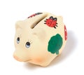 Piggy bank isolated on white background Royalty Free Stock Photo