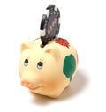Piggy bank isolated on white background Royalty Free Stock Photo