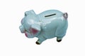 Piggy Bank Isolated on White Background with clipping path Royalty Free Stock Photo