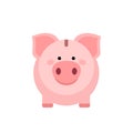Piggy bank isolated on white background. Pig Icon saving or accumulation of money. Royalty Free Stock Photo