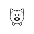 piggy bank line icon. Element of bankig icon for mobile concept and web apps. Thin line piggy bank icon can be used for web and Royalty Free Stock Photo