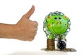 Piggy bank locked Royalty Free Stock Photo