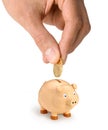 Piggy Bank Money Hand Dollar Royalty Free Stock Photo