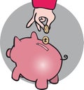 Piggy bank save Royalty Free Stock Photo