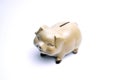 Piggy bank save money White background