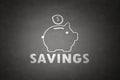 Piggy bank saving concept
