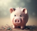 Piggy bank with savings habit problem