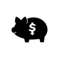 Piggy bank savings icon