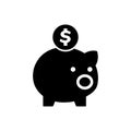 Piggy bank savings icon