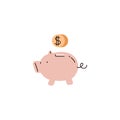 Piggy bank savings vector illustration Royalty Free Stock Photo