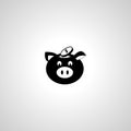 Piggy bank simple icon. pig icon Royalty Free Stock Photo