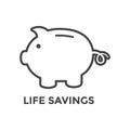 Piggy Bank - Student Loan Debt Forgiveness Icon Royalty Free Stock Photo