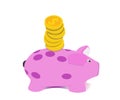 Piggy bank to save money - commerce icon