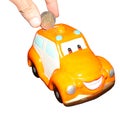 Saving money for a new car Royalty Free Stock Photo