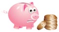 Piggy bank is unhappy with the bronze coins