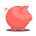 Piggy bank. Vector illustration. Royalty Free Stock Photo