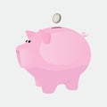 Piggy bank vector illustration. Royalty Free Stock Photo